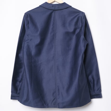 40s France Vintage Adolphe Lafont Blue Moleskin Work Jacket Dead Stock