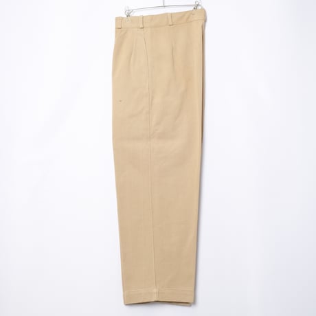 40s French Army FTEO Chino Trousers With Wood Buttons Size 86L(13)