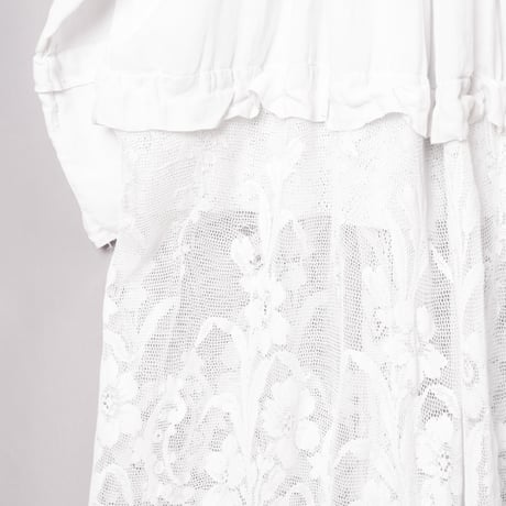 Early 1900s France Antique Linen Church Smock