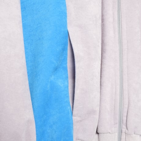 80s Vintage adidas Ventex Track Jacket Model Challenger Gray × Light Blue (Made in France)