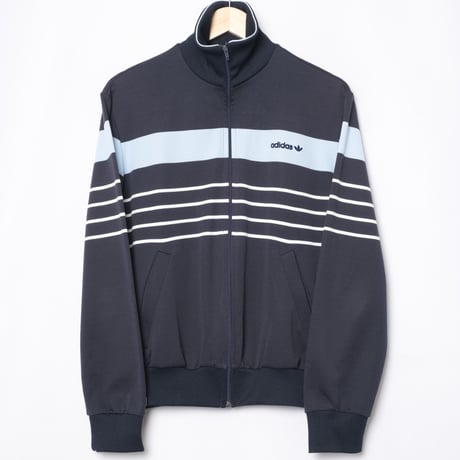 70-80s Vintage adidas Ventex Track Jacket Navy × Light Blue (Made in France)