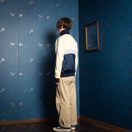 70-80s Vintage adidas Track Jacket Navy × Custard (Made in England)