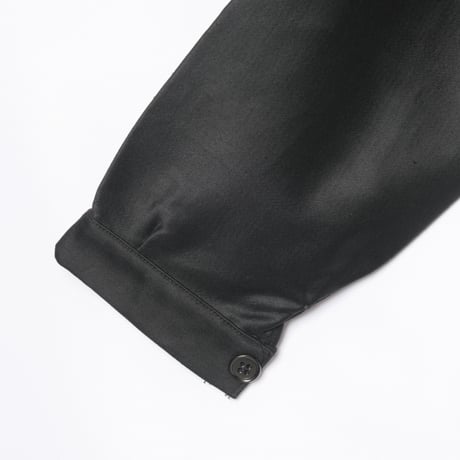 40-50s France Vintage Adolphe Lafont Black Moleskin Work Jacket Dead Stock