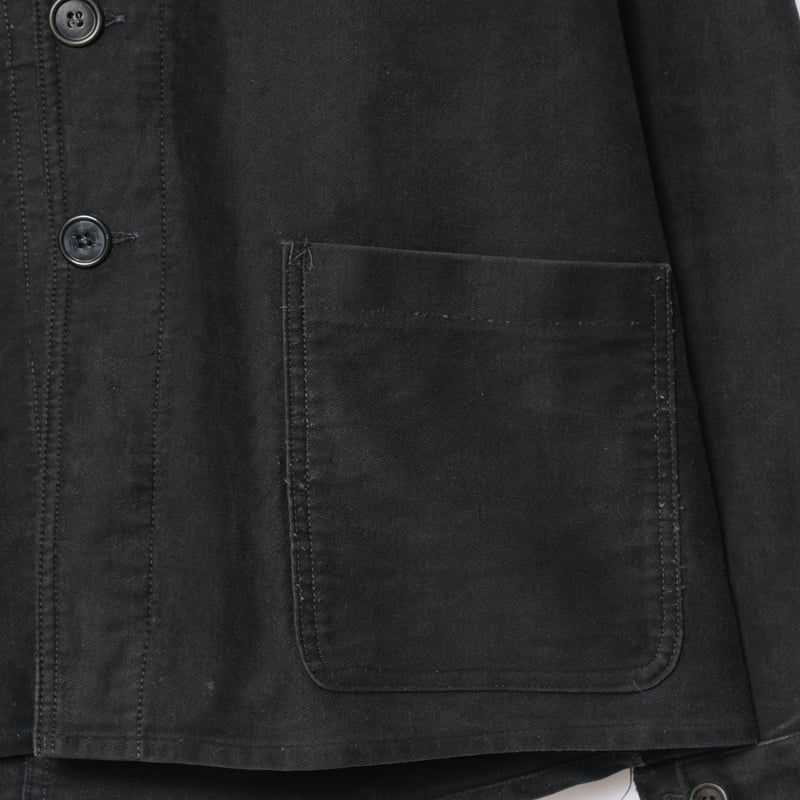40-50s France Vintage OKOK Black Moleskin Jacke