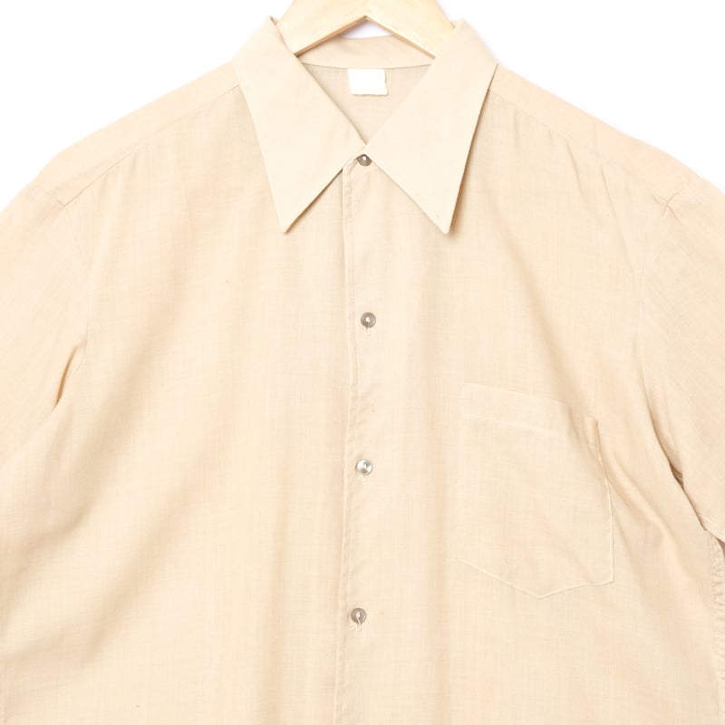 ヴィンテージ　ベージュ　半袖シャツ 50-60s France Vintage Beige Short Sleeve Shirt