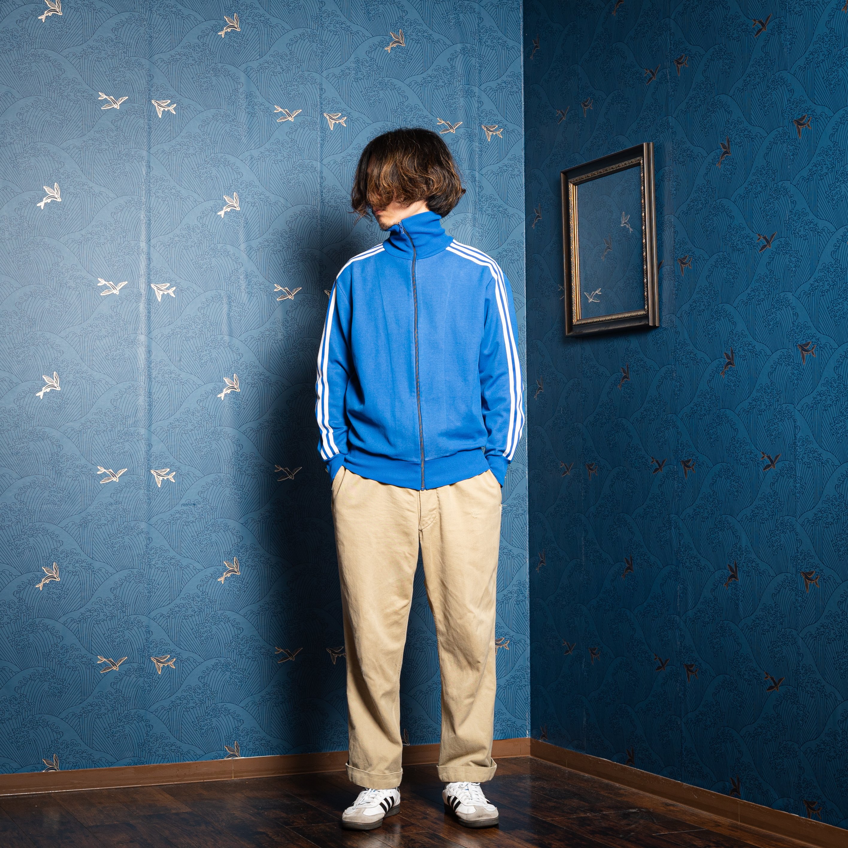 60-70s Vintage adidas Track Jacket Blue（Made in