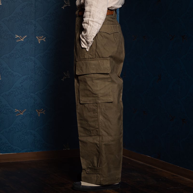 【ペコ】スペシャル M47 『ウッド』3つボタンカーゴパンツフランス軍 French Army M-47 Cargo Pants 3 Button Type (Metal Button