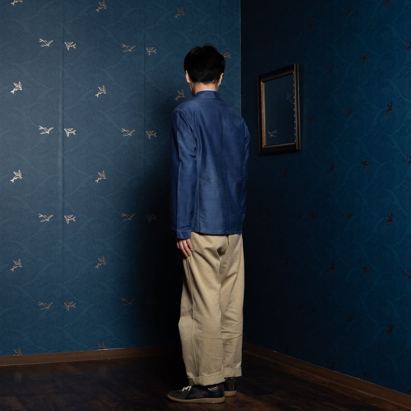 30-40s Frence Vintage KONEKO Blue Moleskin Jack 30-40s Frence Vintage KONEKO Blue Moleskin Jack