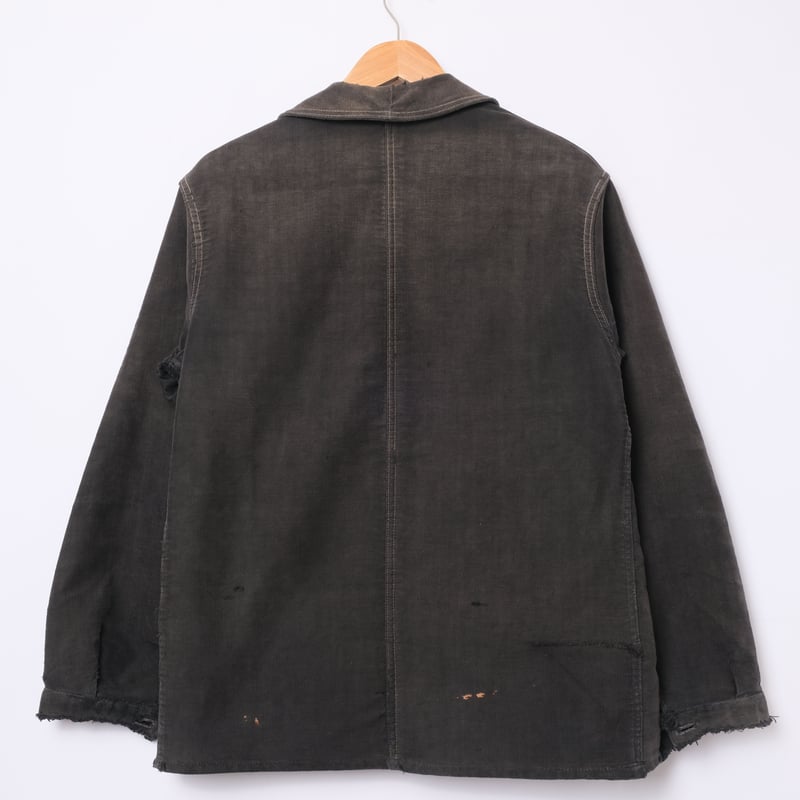 40-50s Le Mont St Michel Black Moleskin Jacket（