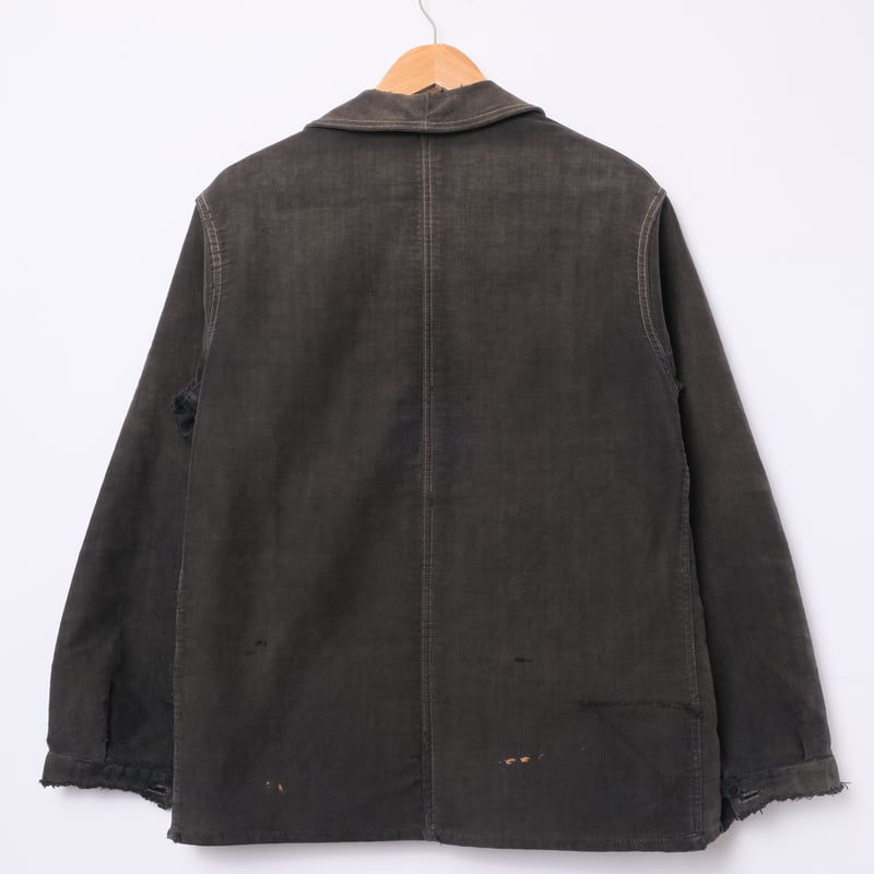 40-50s Le Mont St Michel Black Moleskin Jacket（...