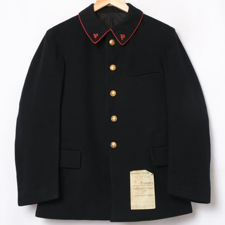 30s France Vintage PTT (POSTES ET TÉLÉGRAPHES) Wool Jacket Dead Stock