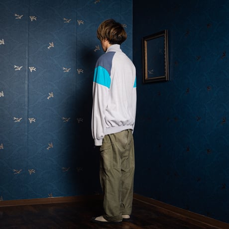 70-80s Vintage adidas Sweat Light Grey× LightBlue