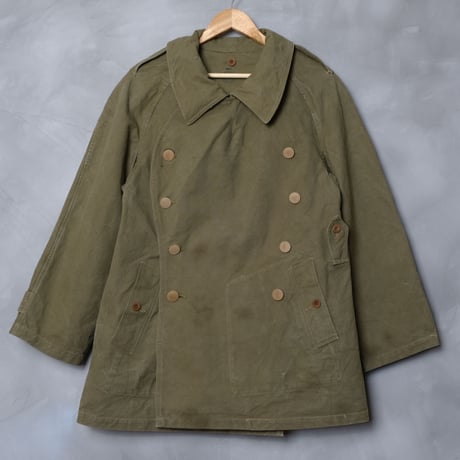 French Army M38 Motorcycle Coat  1st Wood Flat Button