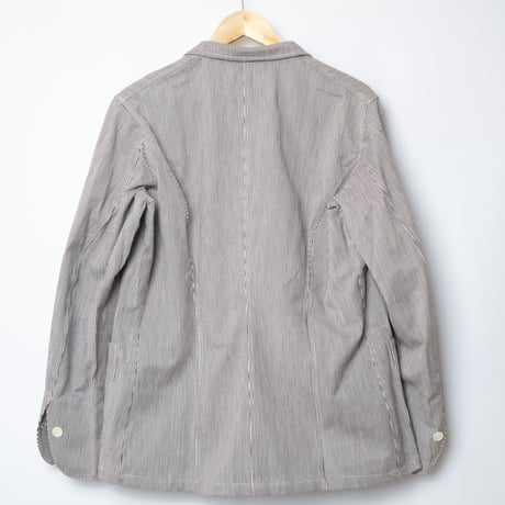 50s-60s  French Striped Butcher (Cook) Jacket  Dead Stock