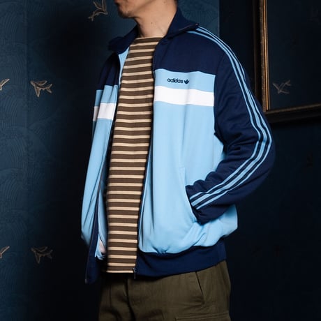 70-80s Vintage adidas Ventex Track Jacket Navy× Right Blue