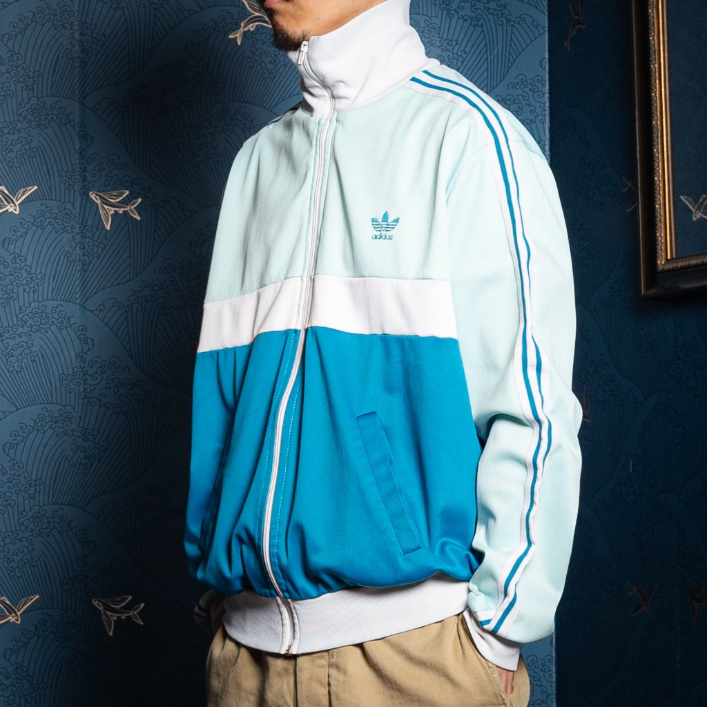 70-80s Vintage adidas Track Jacket Turquoise × 70-80s Vintage adidas Track Jacket Turquoise ×