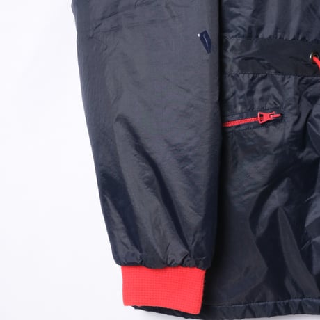 80s Vintage adidas Ventex Nylon Coat Navy × Red (Made in France)