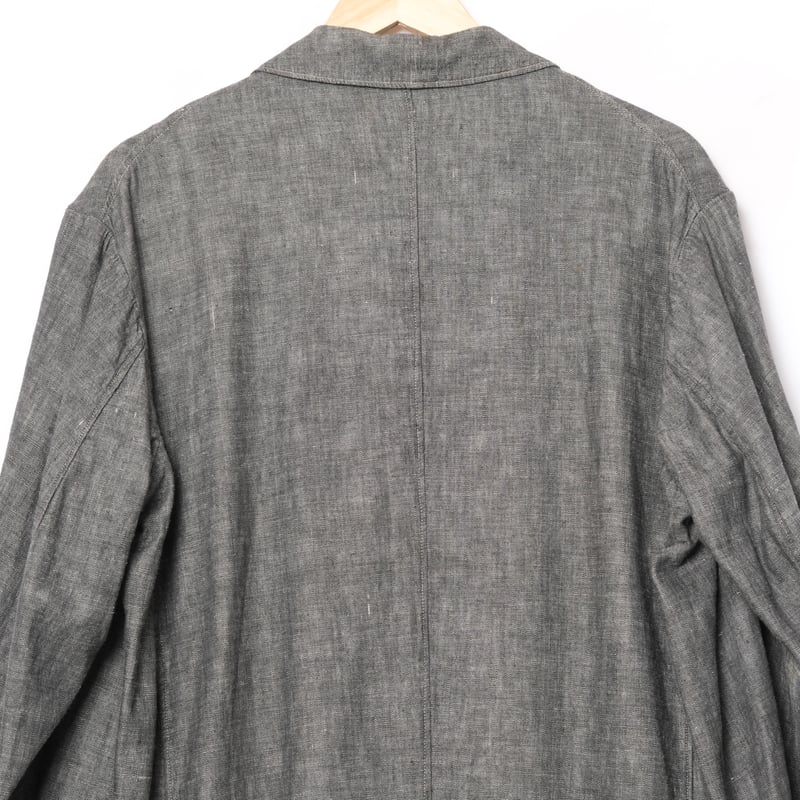40s France Vintage Black Chambray Atelier Coat 40s France Vintage Black Chambray Atelier Coat