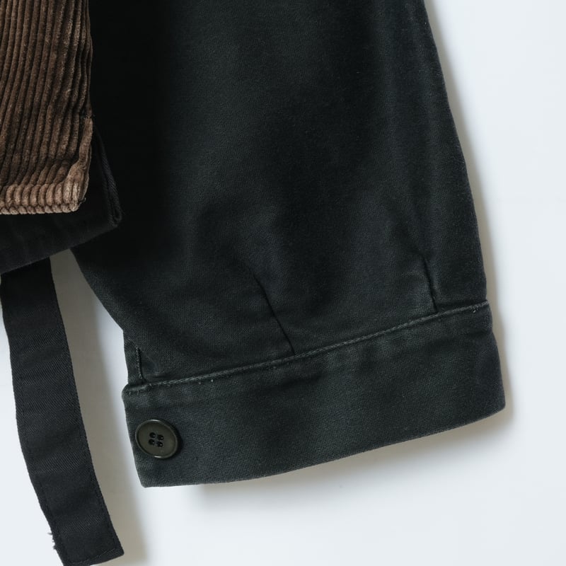 60s-70s Le laboureur Corduroy×Black Moleskin Gi
