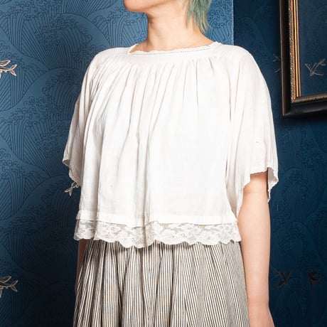 -30s France Antique Church Smock (Short) 3