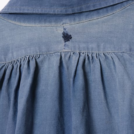 40-50s French Vintage Blue Cotton Granpa Shirts