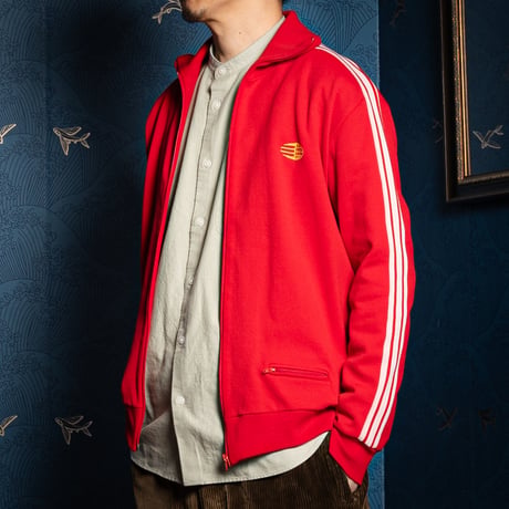 60s Vintage adidas Ventex Track Jacket Late World Mark Red (Made in France)
