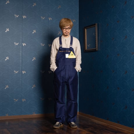 40-50s Le Mont St Michel  Blue Moleskin Work Overalls Dead Stock
