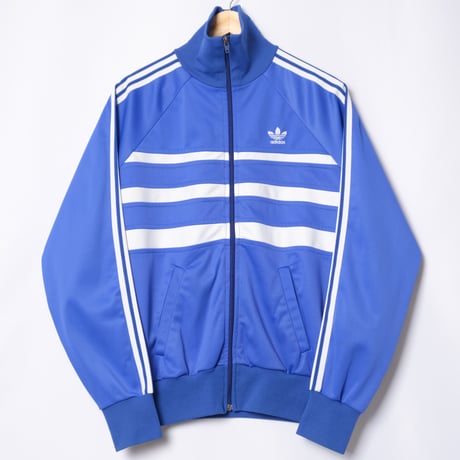 70-80s Vintage adidas Track Jacket Model First Blue × White (Made in England)