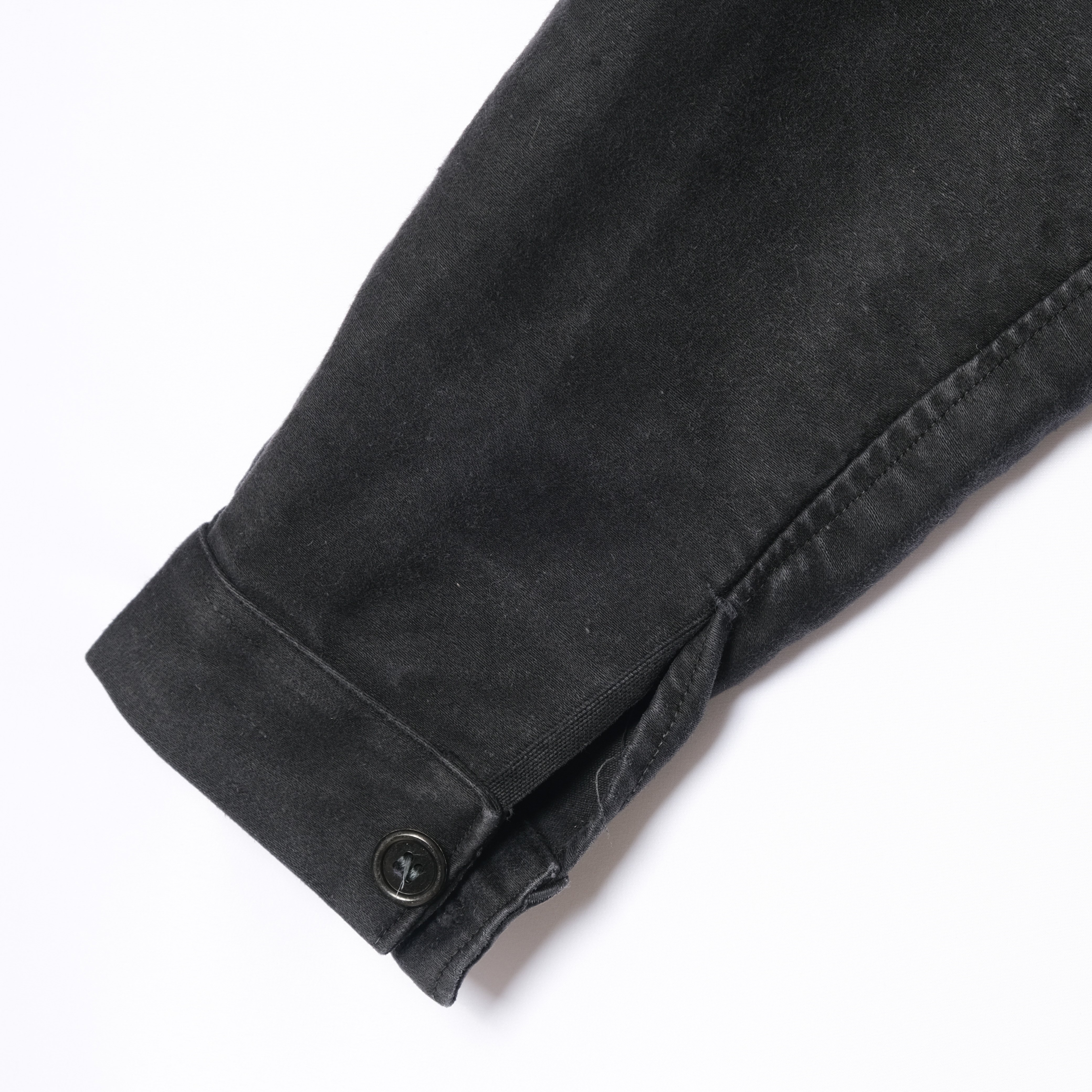 40s France Vintage Black Moleskin Work Jacket 4
