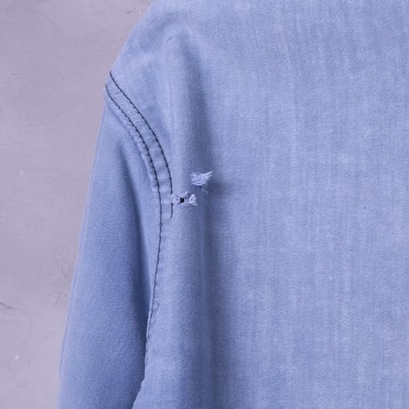 50-60s Adolphe Lafont  Blue Moleskin Jacket Size 46