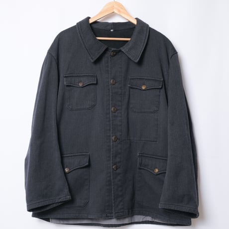 50-60s French Vintage Le Mousquetaire Gray Cotton Pique Hunting Jacket