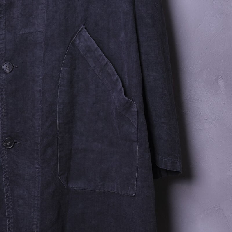 40-50s France Vintage Au MOLINEL Black Linen