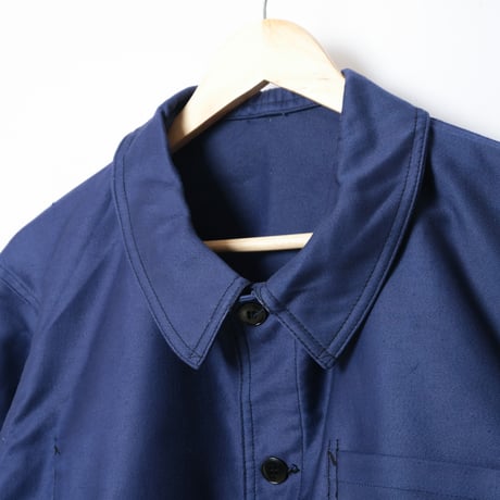 40-50s  Blue Moleskin Jacket Dead Stock