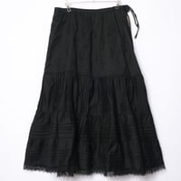 〜40s France Vintage Black Wool Skirt
