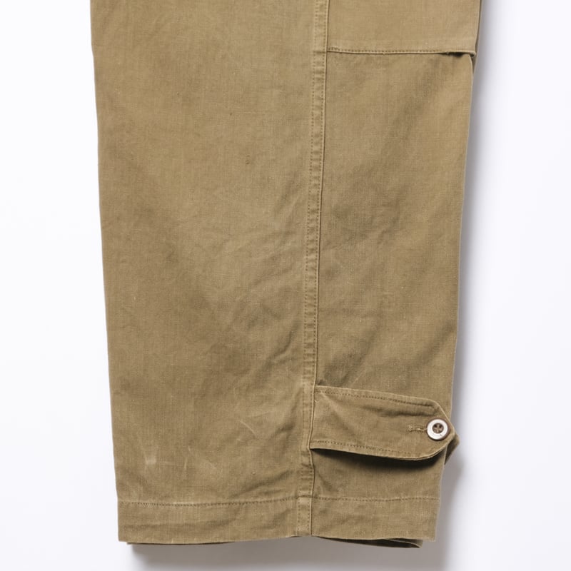 実物 French Military m47 後期 TROUSERS 33 Original 1950s French Army M47 Combat Trousers - 34 x 32 in