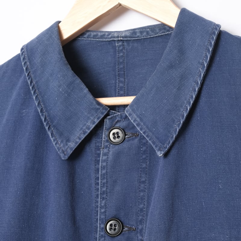 40s France Vintage Adolphe Lafont Blue Cotton T