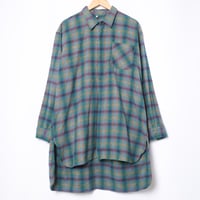 50s France Vintage Granpa Checked Shirt