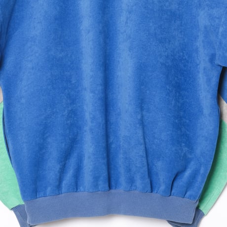 80s Vintage adidas Ventex Velours Track Jacket Blue × Light Green × Gray (Made in France)