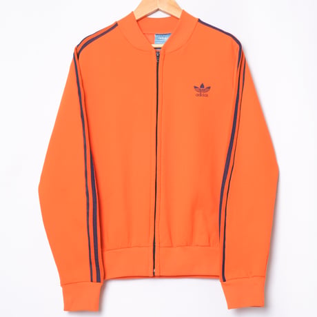 70s Vintage adidas Ventex Collarless Track Jacket Orange (Made in France)