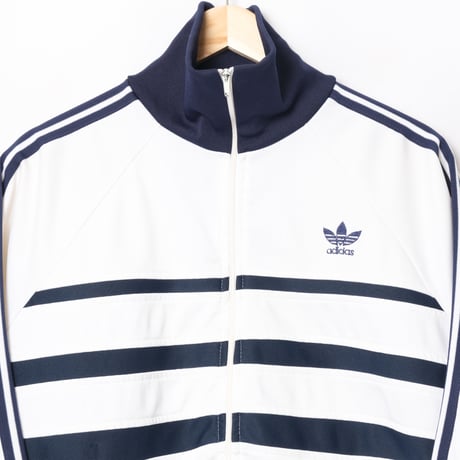 70-80s Vintage adidas Ventex Track Jacket Model  First White×Navy (Made in France)