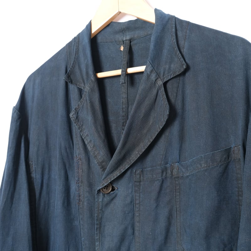 30-40s France Vintage Indigo Linen Maquignon 30-40s France Vintage Indigo Linen Maquignon