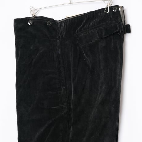 40-50s  France Vintage VETVOR Black Corduroy Trousers Dead Stock
