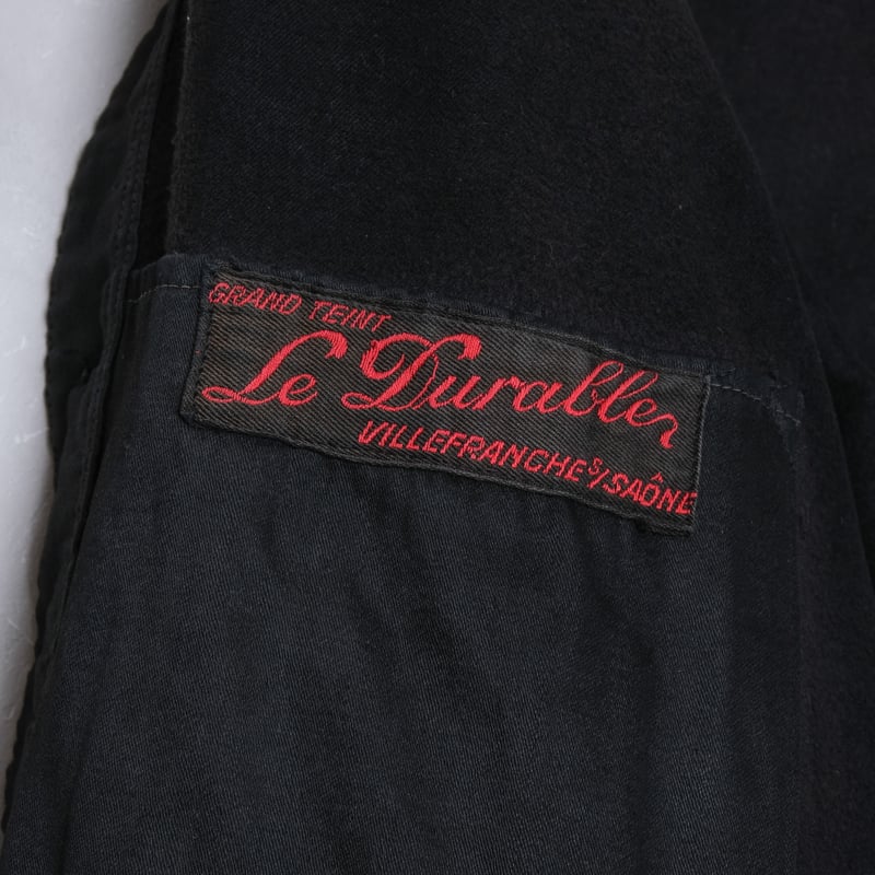30s-40s Le Durable Black Moleskin Jacket Wood 30s-40s Le Durable Black Moleskin Jacket Wood