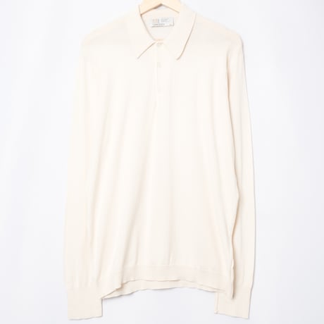 90s JOHN SMEDLEY Sea Island Cotton Polo Shirt（Made in England)