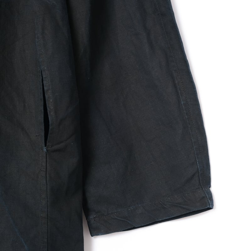40s France Vintage Indigo Linen Maquignon Coa