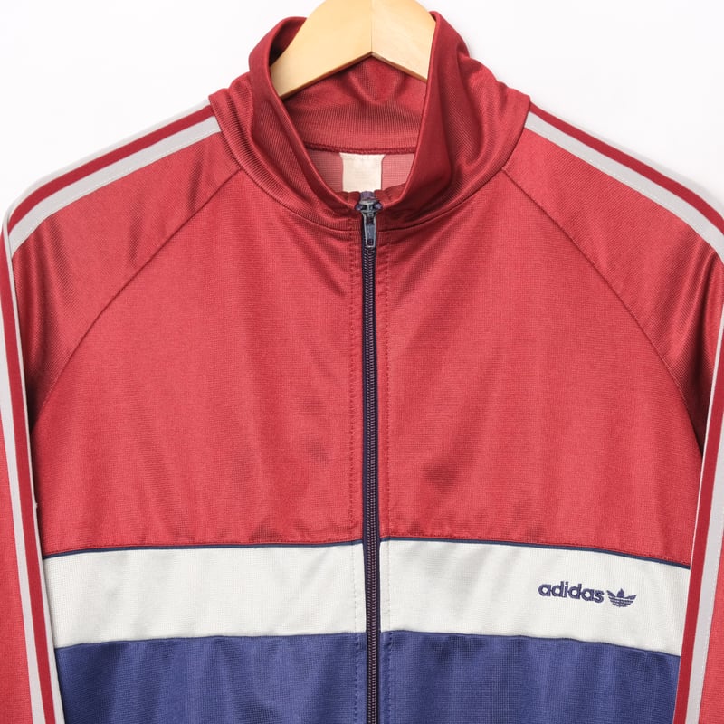 80s Vintage adidas Track Jacket Navy × Bordeaux