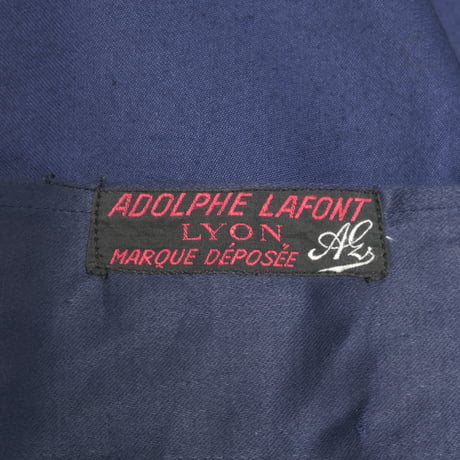 40s France Vintage Adolphe Lafont Blue Moleskin Work Jacket Dead Stock