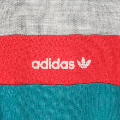 80s Vintage adidas Ventex Sweat Jacket Grey × Green  (Made in France)
