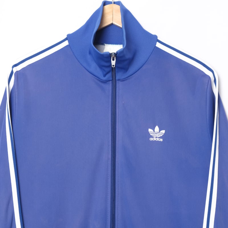 70s Vintage adidas Track Jacket Blue × White (M