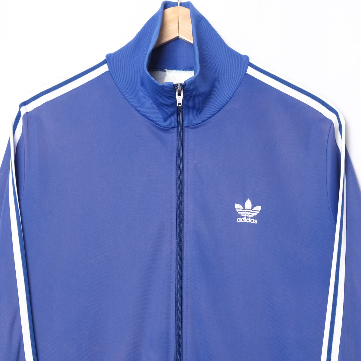 70s Vintage adidas Track Jacket Blue × White (M